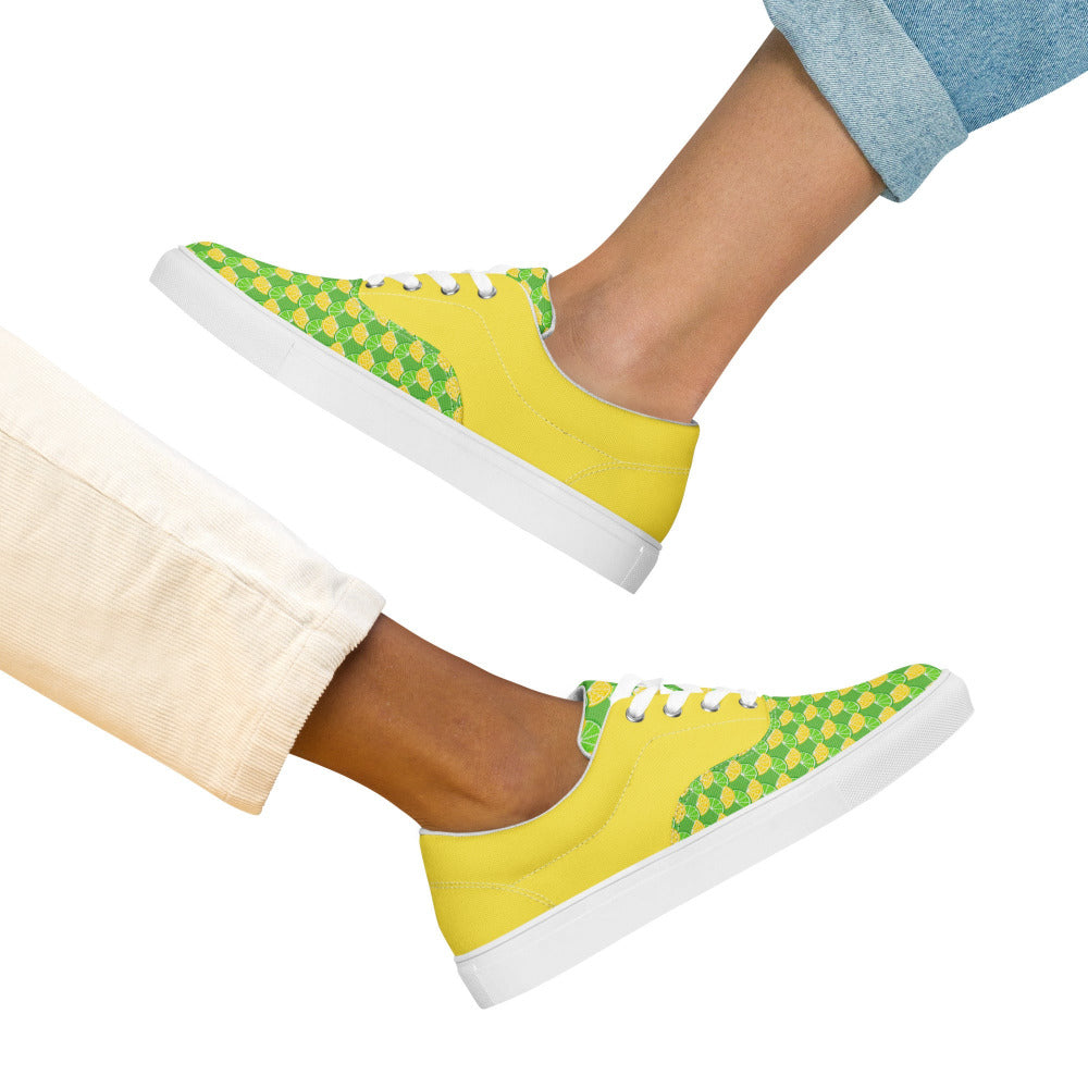 Lemon Lime Womens Canvas Sneakers - https://ascensionemporium.net